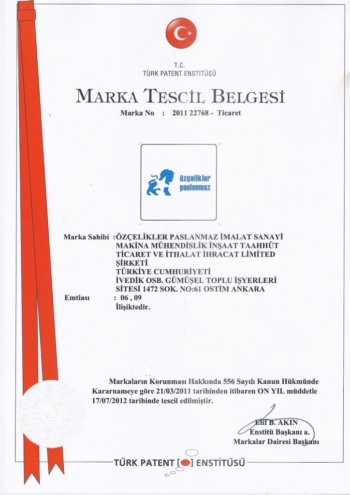 Marka Tescil Belgesi